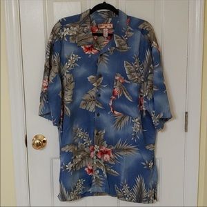 Caribbean Joe Hawaiian Florial Mens XL Shirt (I)